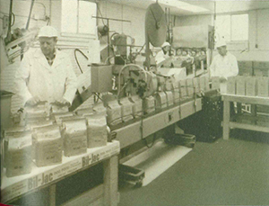1980年のビルジャック食品製造ライン